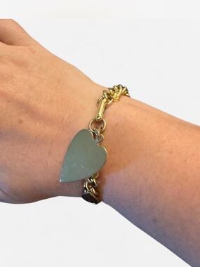 Gold Heart Charm Bracelet - Women Jewelry